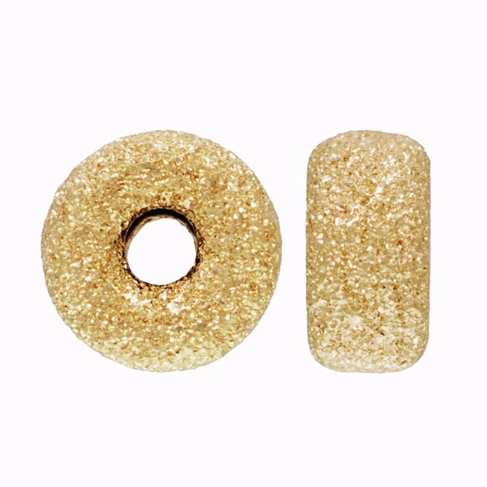 14K Gold Filled Stardust Tire Donut Beads for Necklace Bracelet 3mm 4mm 5mm 6mm 7mm 8mm