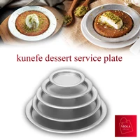 quality traditional turkish k%c3%bcnefe dessert famous presentation tray pan gaziantep hatay style stainless aluminum