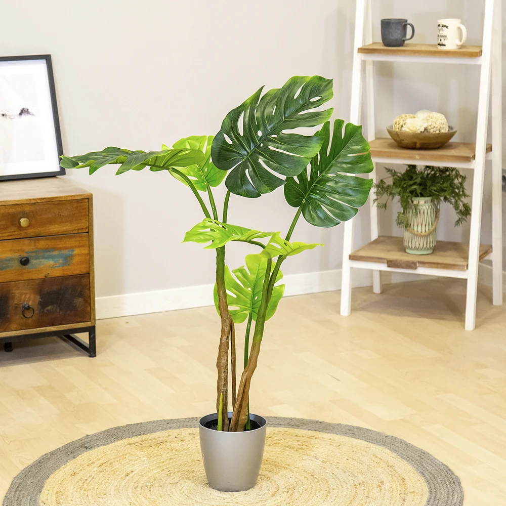 Philodendron Artificial, Ideal para Decoración de Hogar, Planta Hecha con los Mejores Materiales