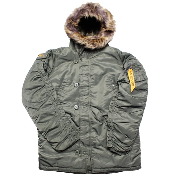 Куртка аляска Husky N3B Sage Green | Мужская одежда