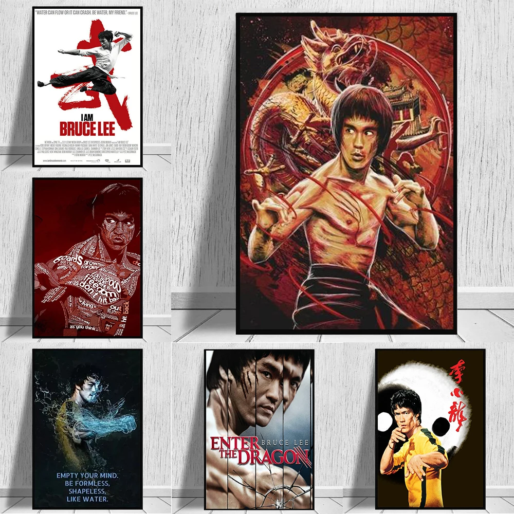 

Famous Bruce Lee Kung Fu Superstar Canvas Painting Wall Art Posters And Prints Modern Pictures For Boys Living Room Home Decor
