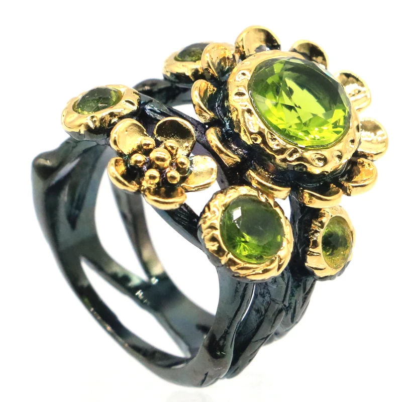 Женские серебряные кольца Неоготические с уникальным богемным дизайном цвет