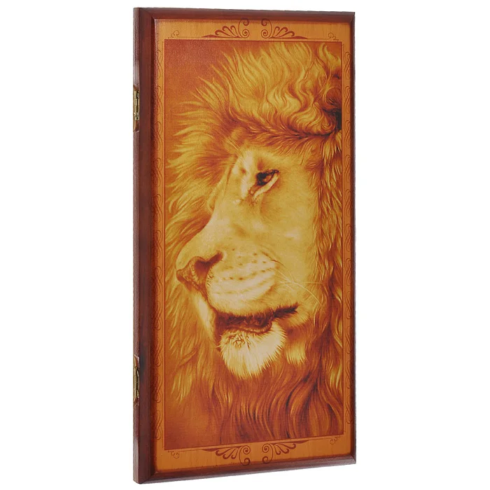 Нарды Пермские Лев малые 40 игра ручной работы недорого подарочные деревянные