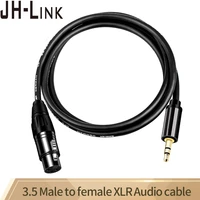 jh link 3 5mm jack audio cable male to 3 pin female right angle conversion for dv cameramicrophone 1 5m 3m 5m