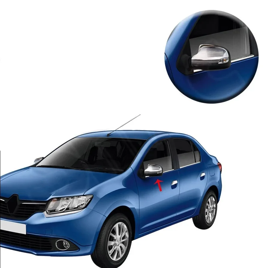 

Renault Symbol Chrome Mirror Cover 2 Piece Stainless Steel (2013-)