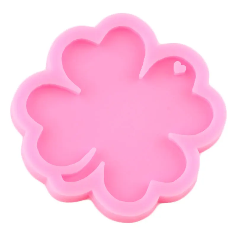 Рождественская форма для брелоков с блестящими листьями силиконовая брелока