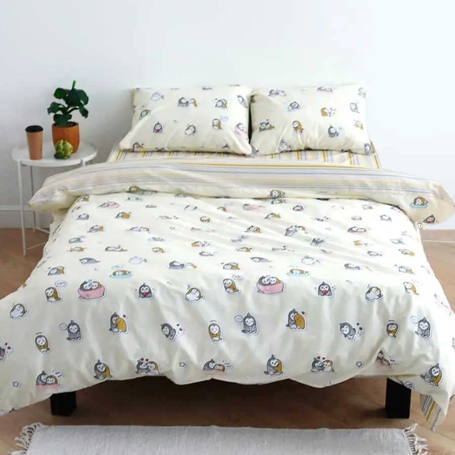 Постельное белье поплин 1.5сп 2сп евро Uniqcute 100% хлопок наволочки 50*70 - купить по
