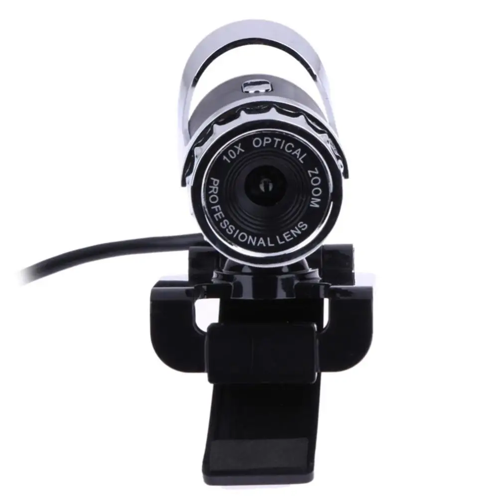 Мини веб камера для ПК USB HD потоковая 360 градусов с микрофоном клипса ноутбука