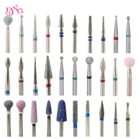 bng 5ps set carbide nail drill bit rotate burr cuticle clean for electric machine manicure pedicure tip diamond stone naill file