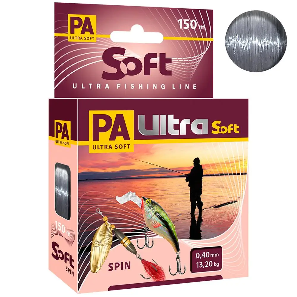 Леска для рыбалки PA ULTRA SOFT SPIN 150m диаметры от 0 25 до 50mm|Рыболовные лески| |