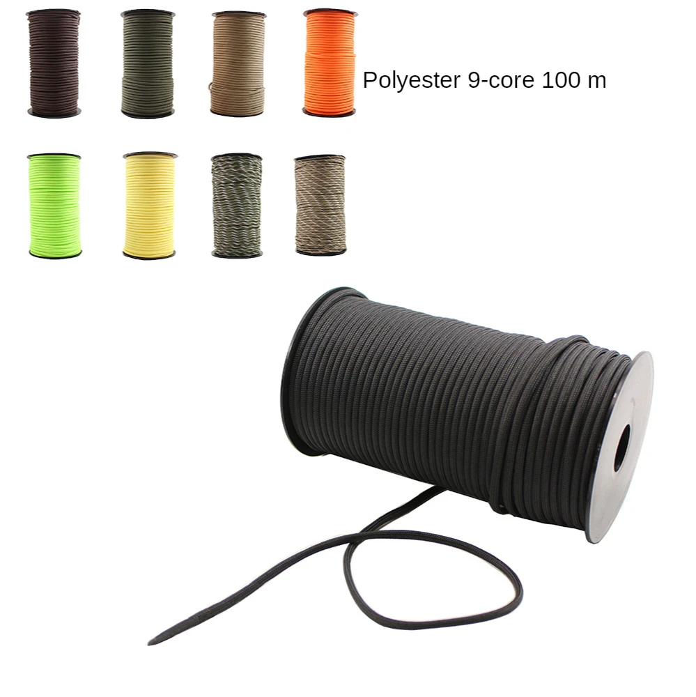 

Paracord Rope 100 Meters 4mm 9 stand Cores for Survival Parachute Bracelet Cord Lanyard Camping Strand Climbing Survival Rope