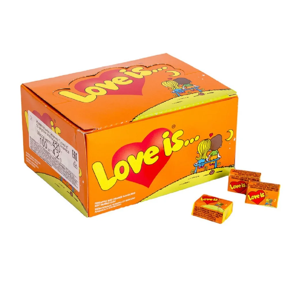 Жевательная резинка Love is &quotАнанас и апельсин&quot 4 2 г |