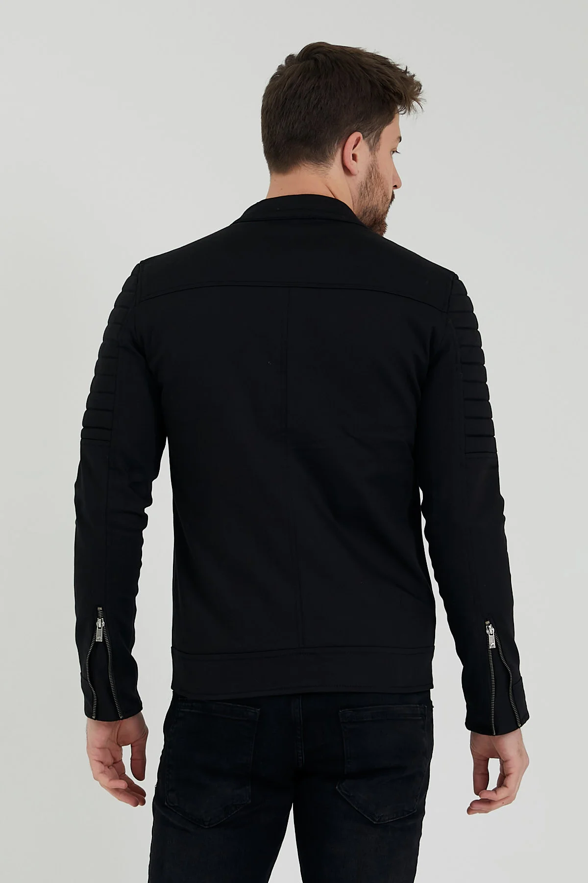 

Gavazzi Male Black Linen Lining Fitted Black Seasonal Jacket Coats