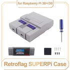 Чехол Retroflag SUPERPi для Raspberry Pi 3B Plus, Классическая Игровая приставка, функциональная крышка с кнопкой питания для телефона + 3B