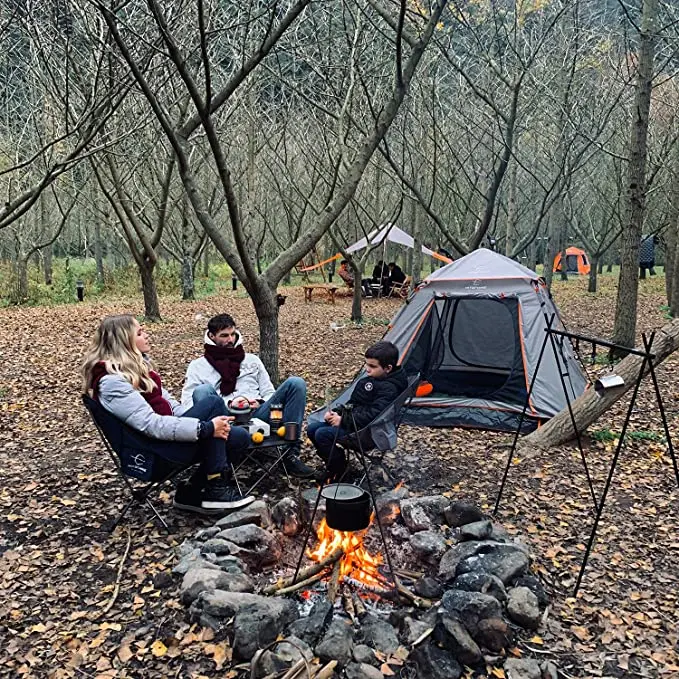 2 шт./упаковка складной стул для кемпинга с боковыми карманами |