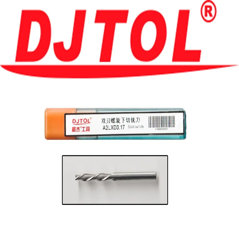 Фреза двухзаходная DJTOL A2LXD стружка вниз для станков с ЧПУ фрезы по дереву ДСП МДФ