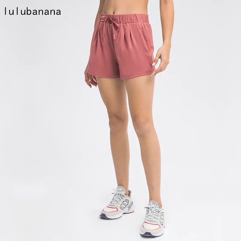 

Lulubanana YOGA Women's Stretch Lounge Travel Shorts Elastic Waist Comfy Workout Shorts with Pockets