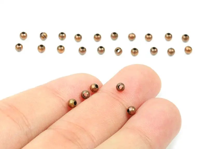 

Brass Spacer Ball Beads 3.2 - Spacer Ball Beads - Necklace Beads - Jewelry Supplies - 300Pcs/Lot - 3.18x2.9mm - PP2813