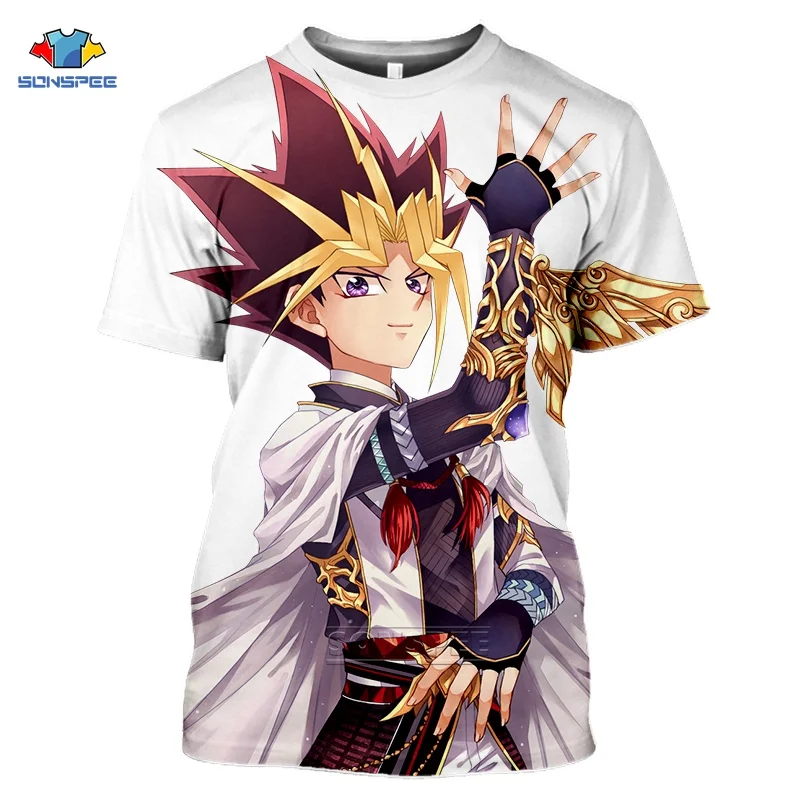 Футболка мужская с 3D принтом Yu Gi Oh Monster модная смешная рубашка аниме повседневный