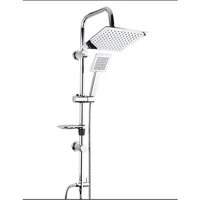 Chrome Shower Stall Faucet Set Rainfall Rain Mixer Towel Swivel Spout Bath Head Cabin Bathroom Robot Sprinkler Mixer Tap Types