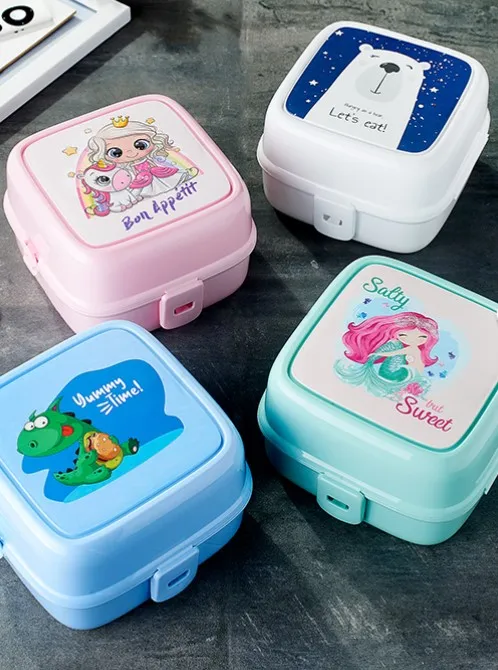 Пластиковый регулируемый Портативный Ланч бокс для детей контейнер еды салата
