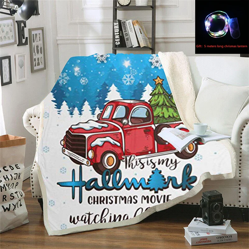 Рождественское одеяло из фильма шерпа с принтом домашний диван постельное белье