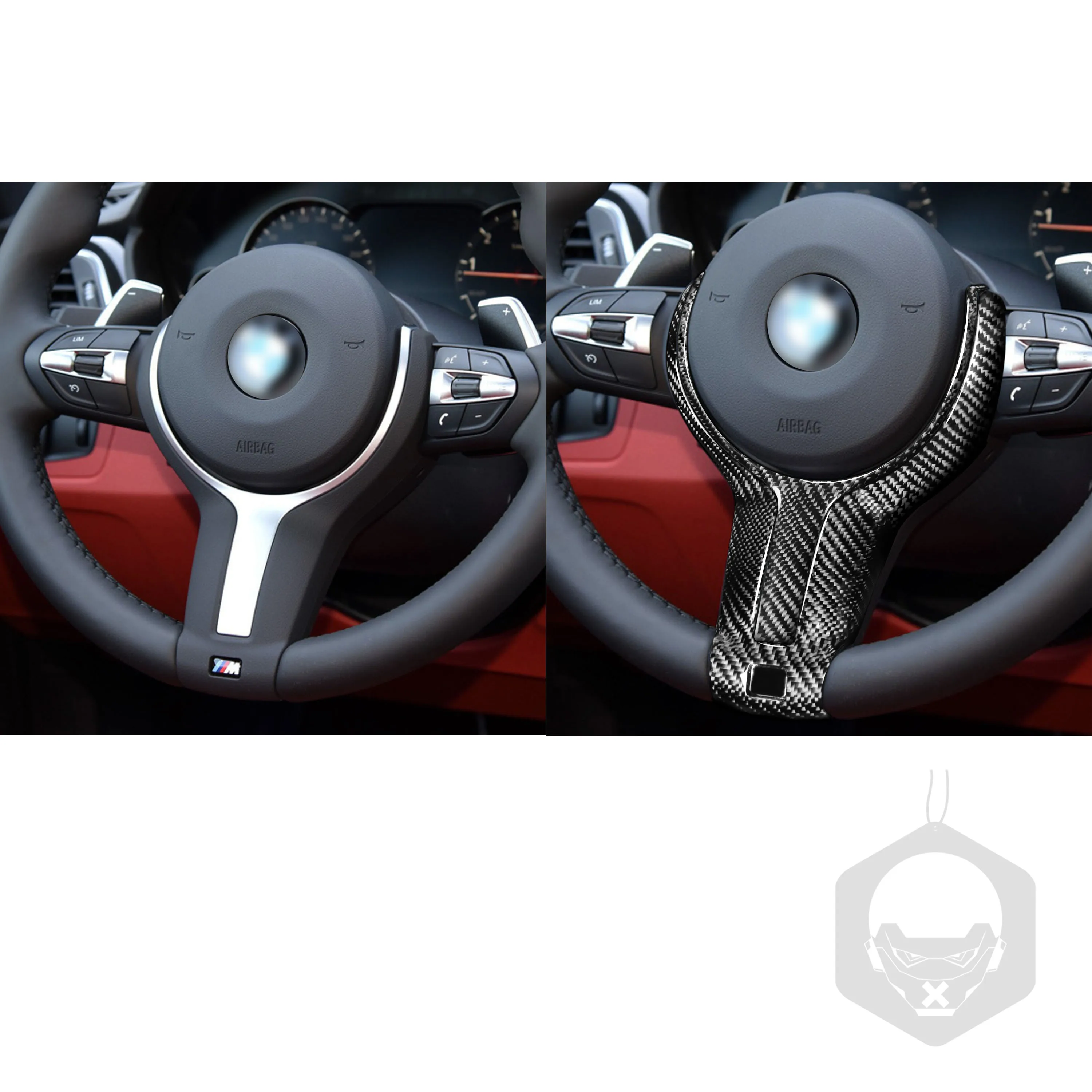 Купить Сменная накладка на руль из углеродного волокна для BMW F20, F22, F30, F31, F32, F33, F36, F10, F06, F12, F13, F15, F16