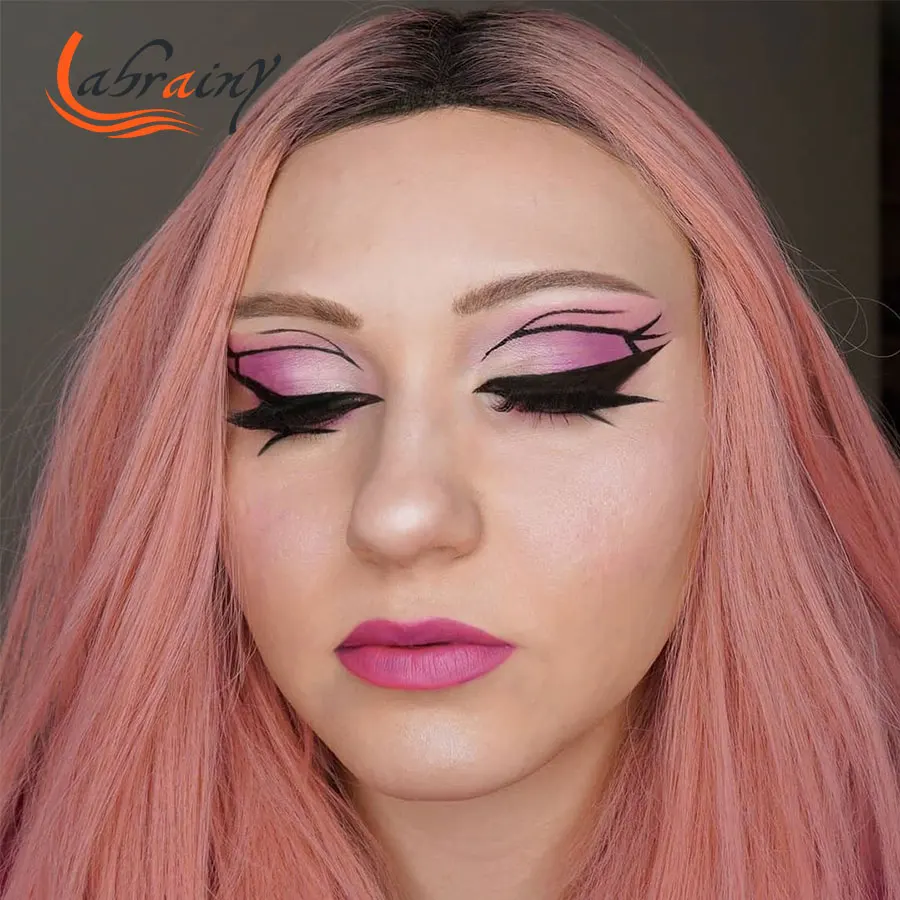 

Ombre Pink Hd Transparent Lace Front Human Hair Wig 13X6 Lace Frontal Full Color Wigs For Black Women Pre Plucked Bleached Knots