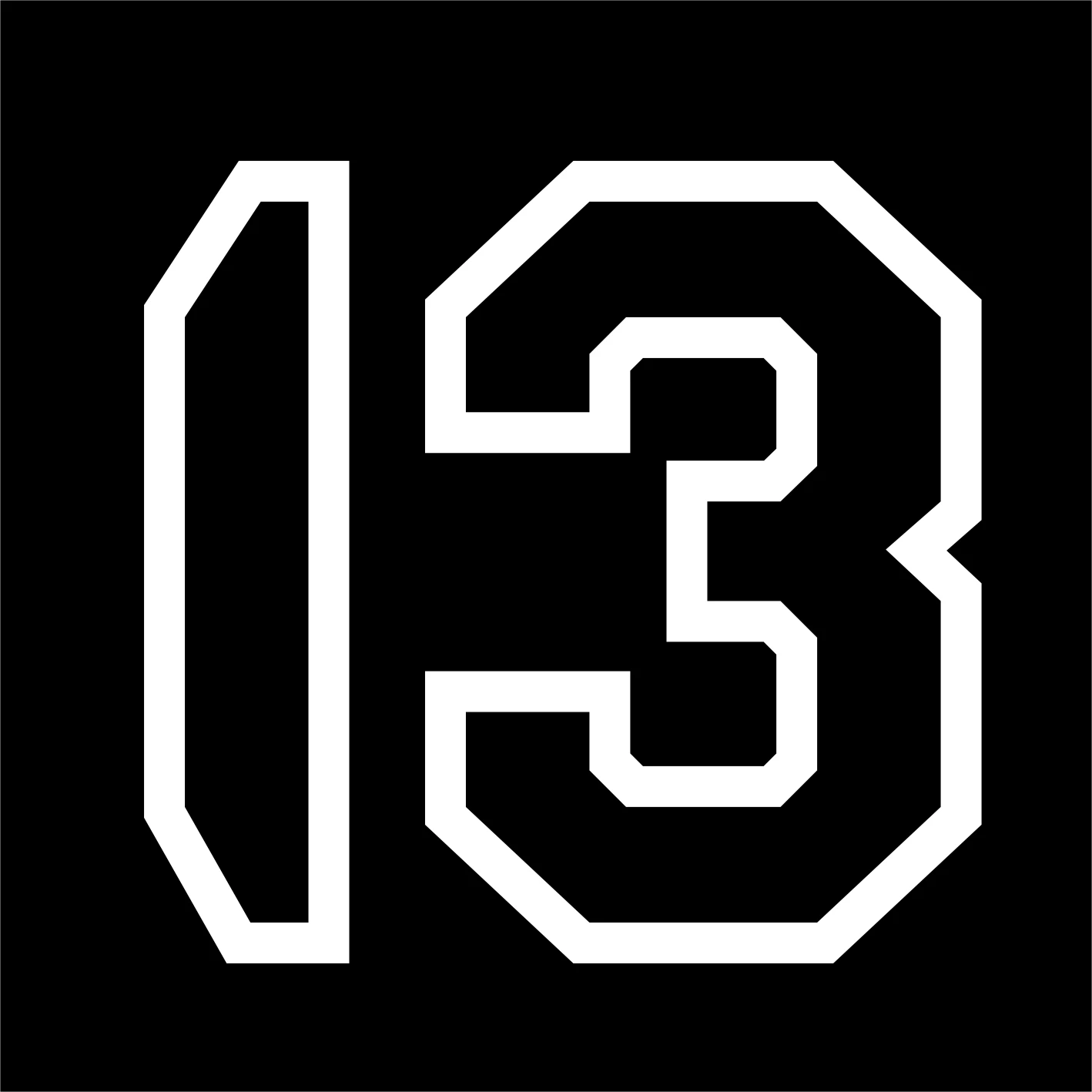 Виниловая наклейка на машину &quot13&quot стикеры (автомобильные товары) | Автомобили и