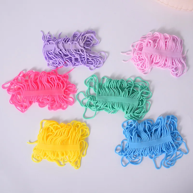 squeeze ball maker Soft Rubber TPR Relieves Pressure Vents Simulation Ramen Noodles Elastic Pull Rope Fidget Toy Elastic Gluten Pull rope mesh stress ball