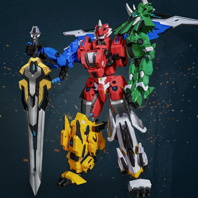 Трансформирующая игрушка-динозавр 5 в 1 экшн-фигурка робота собранная