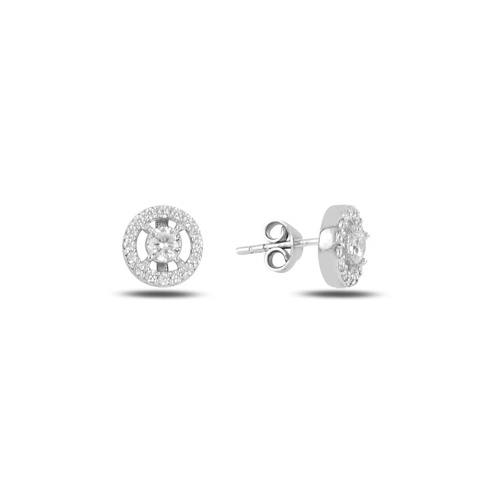 

Silver White Cubic Zirconia Earrings