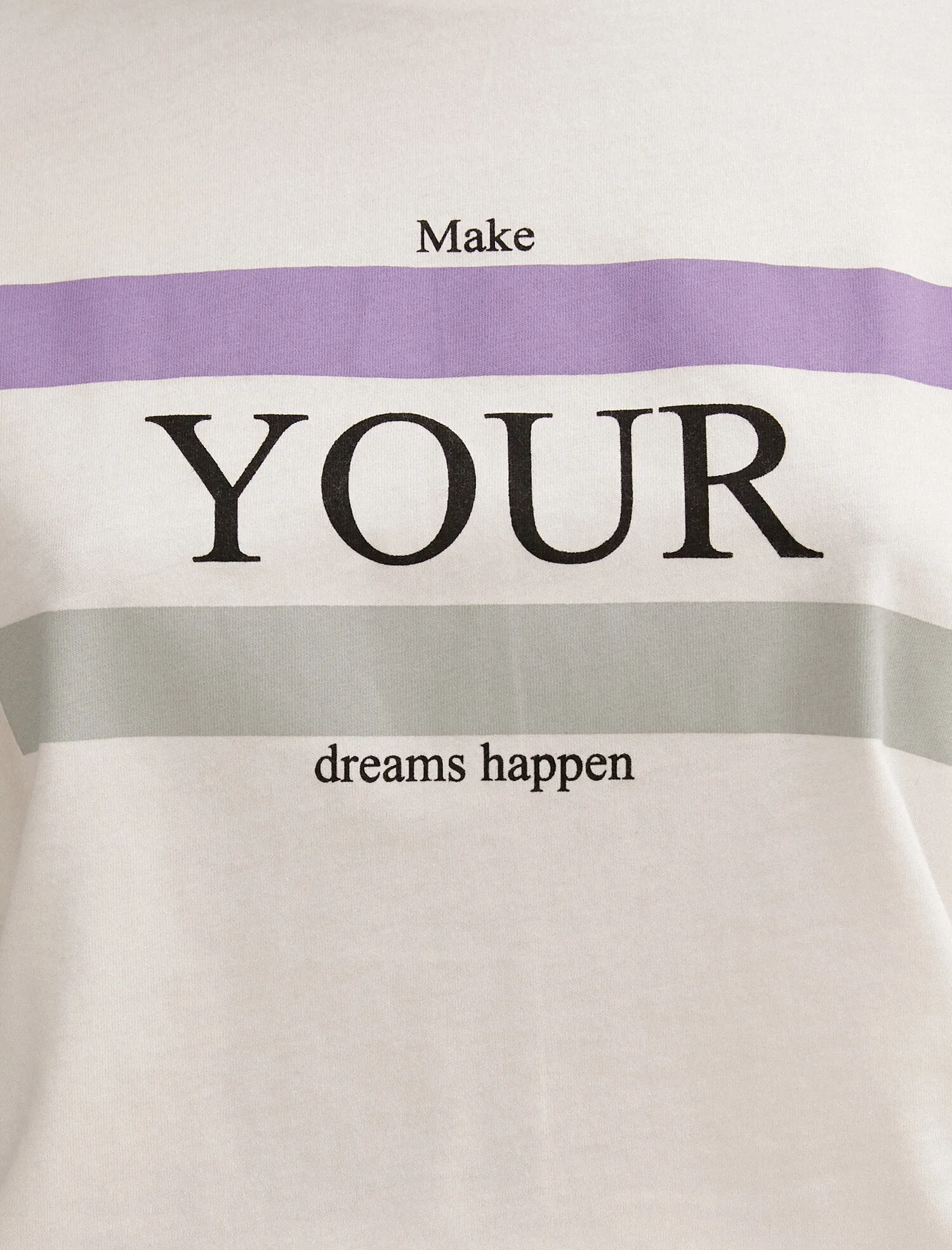 

Slogan T-Shirt Cotton Crew Neck - Ecru