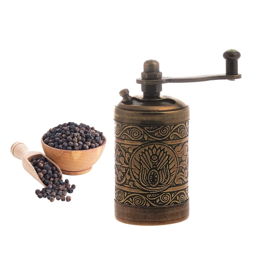 Небольшой Турецкая мельница для перца мини специй Традиционный Античная Винтаж