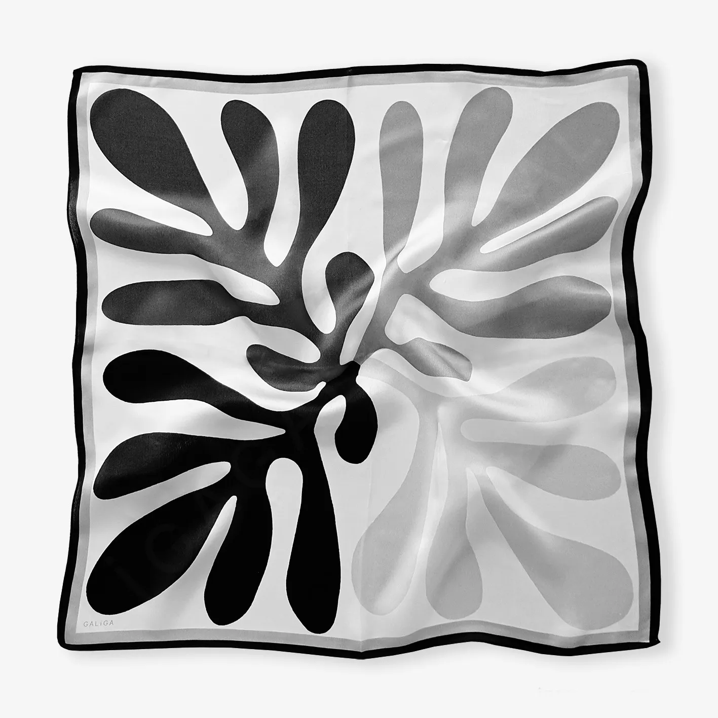 

100% Pure Turkish Silk Scarf for Woman, Real Silk Leaf Scarves 55*55 cm, Small Square Bandana Neckerchief