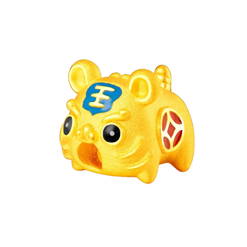 

Браслет Pixiu из чистого желтого золота 24 К, женский браслет с драконом из 999 золота