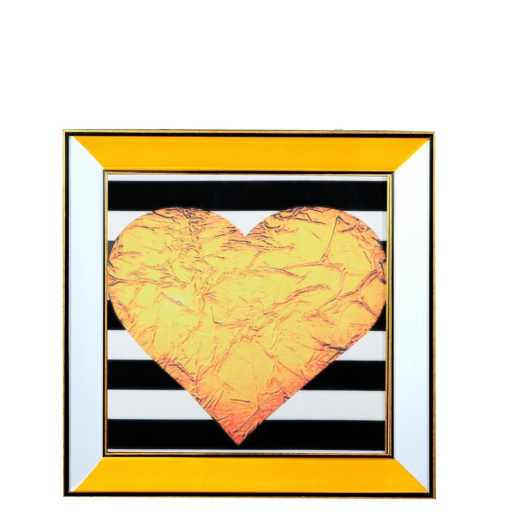 

Canvas Print Glass Acrylic Metallic Framed Heart 51 * 51 cm