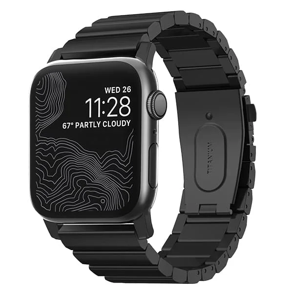 Браслет Nomad Titanium Band для Apple Watch 42/44 мм Чёрный|Ремешки часов| |