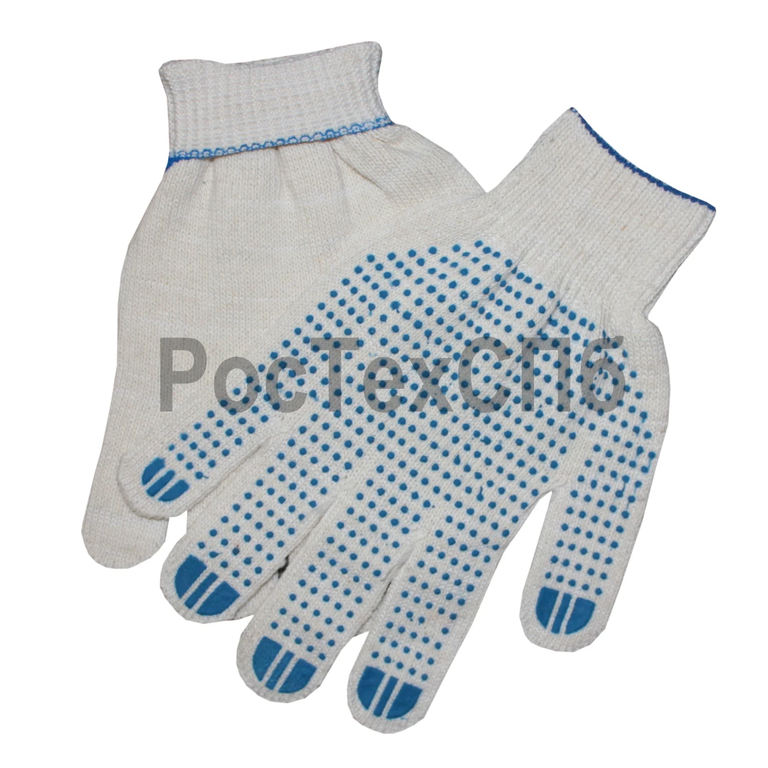 50 пар Комплект!!! Перчатки хб 4 нити 10кл с ПВХ(эконом)|Защитные перчатки| |