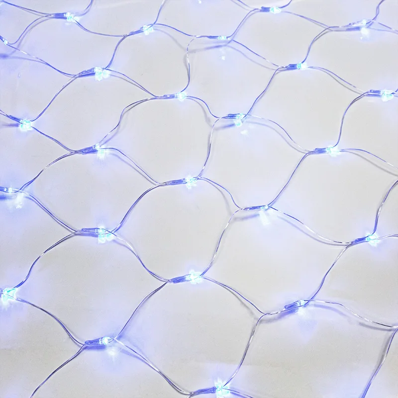 Garland Neon-Night &quotNetwork" 1.8x1.5m transparent PVC 180 LED Blue Ceiling chandelier wall sconce Pendant Desk lamp Table Flo |
