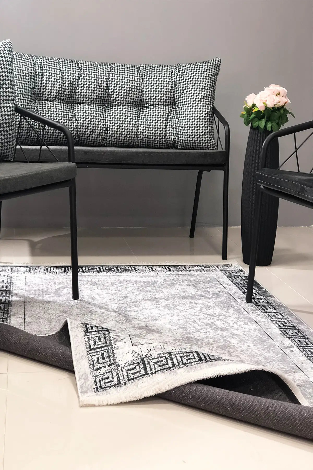 

Home Textile Carpet Concept Blue Carpet White