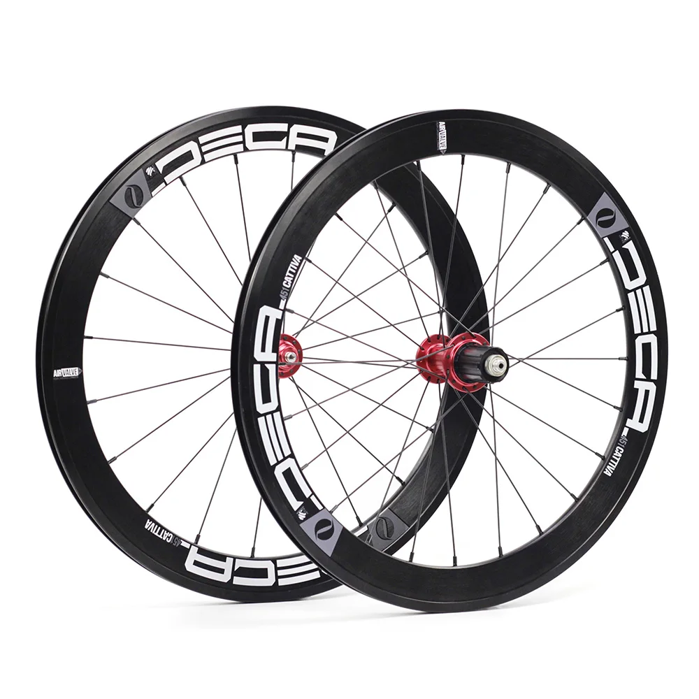 eiosixhub 100 130red JAVA DECA сплав 2" 1 1/8 451 Minivelo колесная 22" колеса обода суппорт тормоза 11s 74 мм 100 мм 130 мм складной велосипед мини velo колеса - Цвет: eiosixhub 100 130red