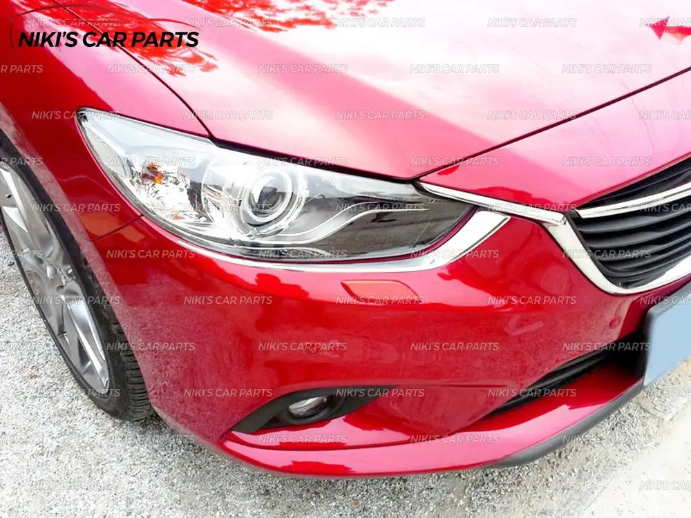 Реснички под фары для Mazda 6 2013 2016 ABS пластик хром 2 шт. литье украшение Тюнинг