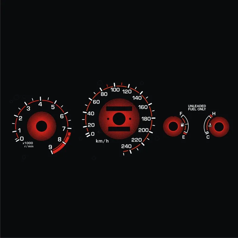 DASH EL Glow Gauge для Civic EK 1996 Manul автоматическая передача реверсивная черная панель