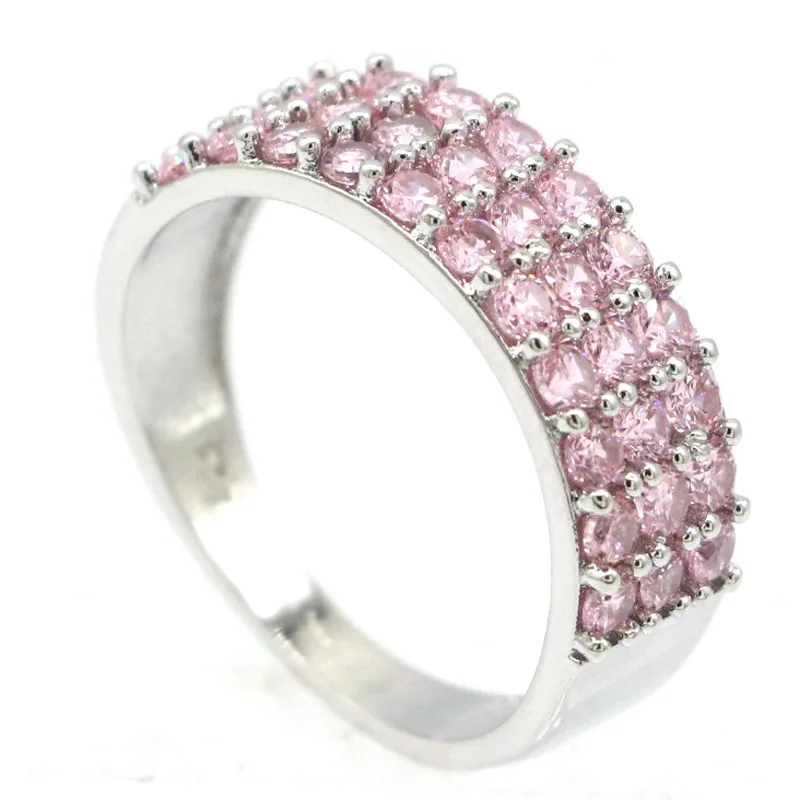 22x8mm 2021 Hot Sell Created Pink Kunzite Gift For Women Daily Wear Silver Rings Wholesale Drop Shipping | Украшения и аксессуары