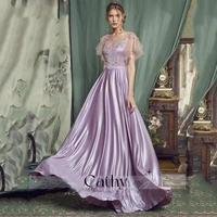 cathy advanced purple evening dresses gorgeous satin a line party dresses custom prom dresses vestidos de fiesta