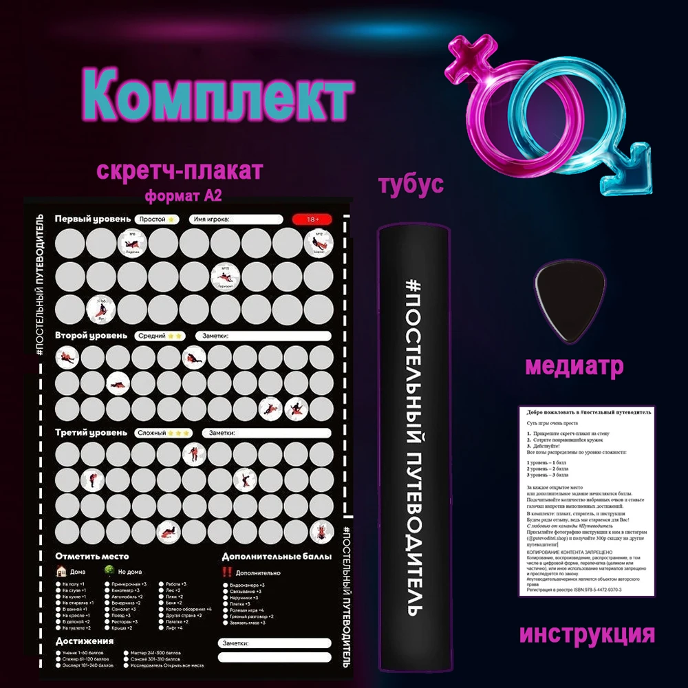 Постельный путеводитель Настольная игра для взрослых Формат А2 - купить по