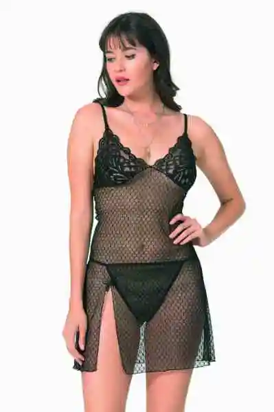 

Women's Slit Tulle Pajamas Dress V-Neck Deep-Cut Tulle Pajamas Lace Sexy Underwear Ladies Panties Women's Underwear Set Nightgow
