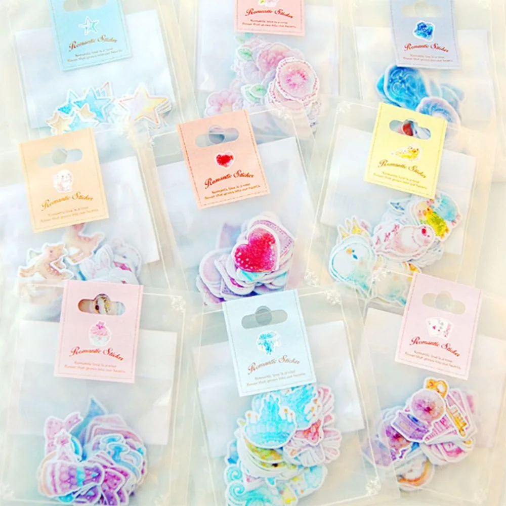 Новинка 70 шт./пакет DIY милые Kawaii романтические поделки Сердце Звезда и