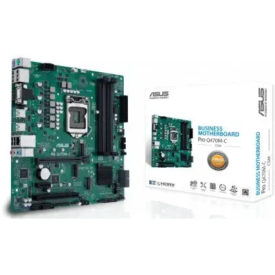 Материнская плата ПК ASUS PRO Q470M-C/CSM Soc-1200 Intel Q470 4xDDR4 mATX AC`97 8ch(7.1) GbLAN RAID+VGA+HDMI+DP |